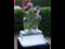 Escultura con rosas congeladas